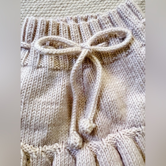 Misha & Puff Dune Blush Pink Wool Skating Skirt Handmade 3-4y Mini Skort Bloomer - Picture 8 of 12